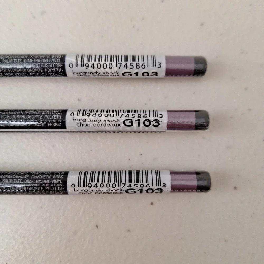 3 Set AVON GLIMMERSTICKS CHROMES EYE LINER - Burgundy Shock - G103 - New Sealed